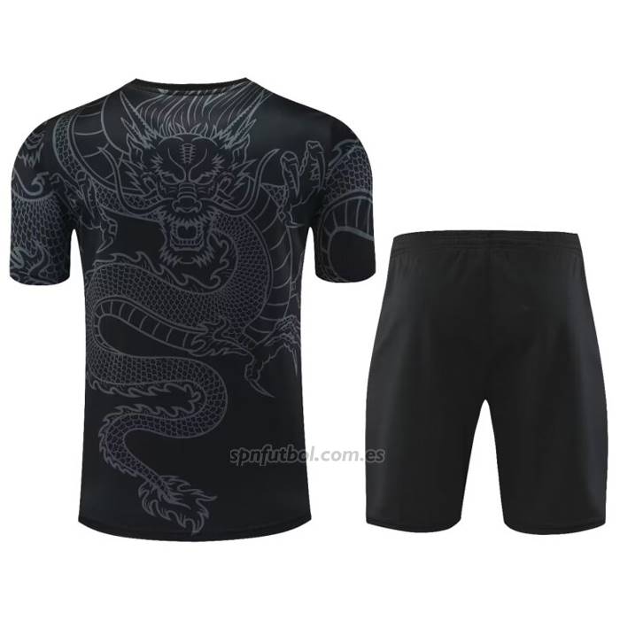 Chandal del Real Madrid Dragon Manga Corta 2024-2025 Negro - Pantalon Corto